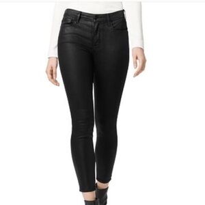 NWT Social Standard Mid-Rise Ankle Skinny Faux Black Leather Pants Sz 12
